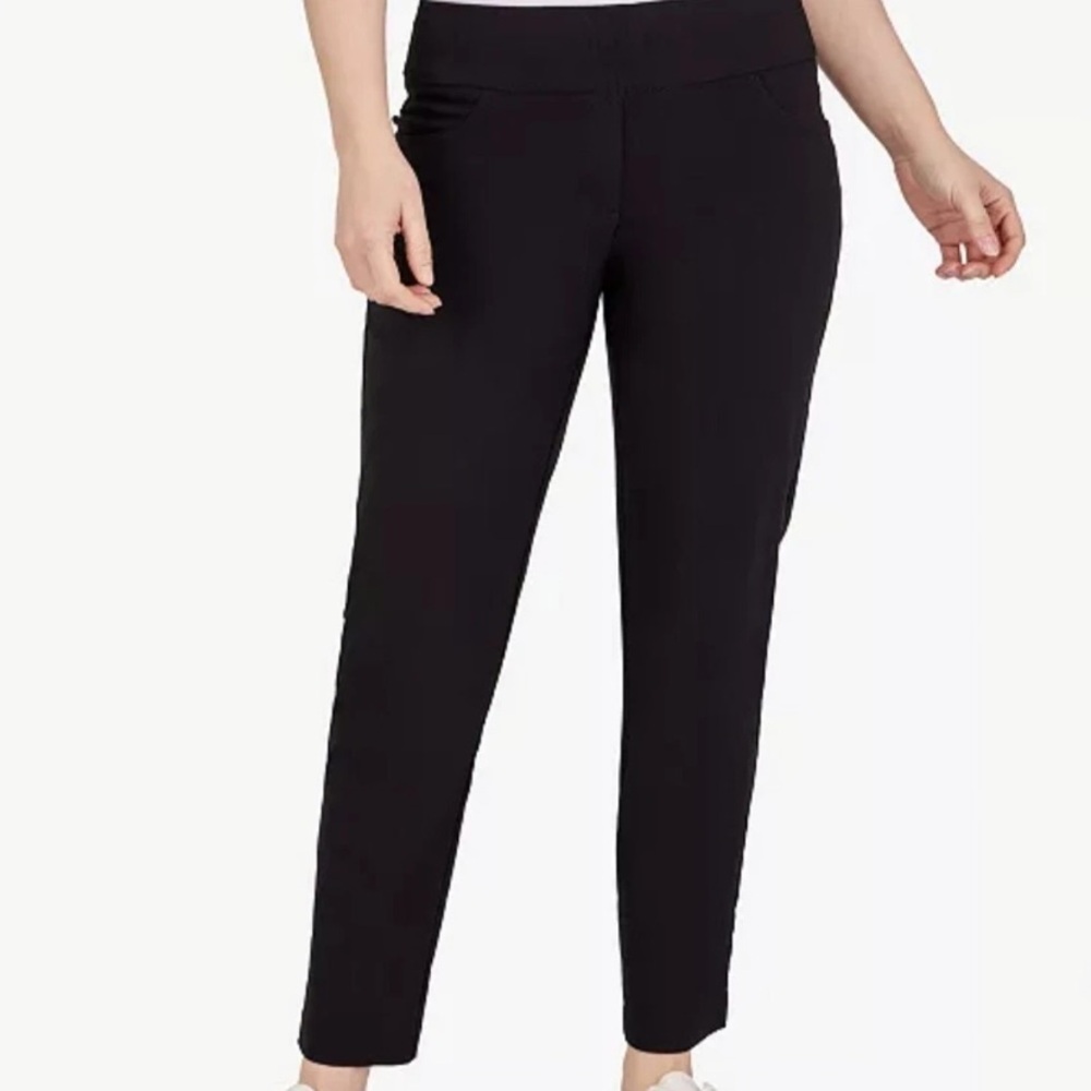 NWT Michael Kors Black Mid Rise Straight Leg Pants Size 10